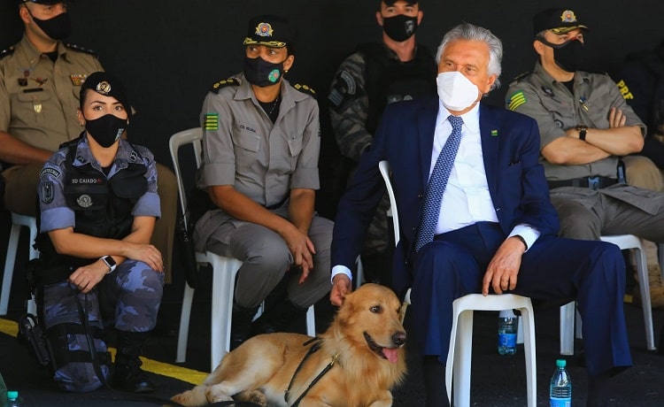 Caiado inaugura sede da CPCães e entrega 20 viaturas para a PMGO