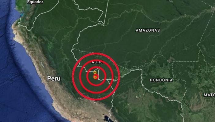 Terremoto de magnitude 5,9 é registrado no Acre