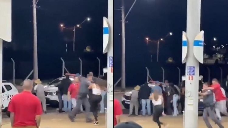 Policial militar é espancado após agredir mulher durante abordagem