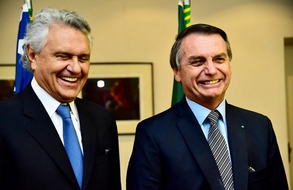 Bolsonaro e Caiado se encontram em Goiânia