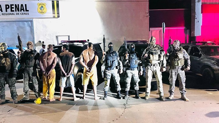 Fugitivos de presídio são recapturados pelas forças policiais