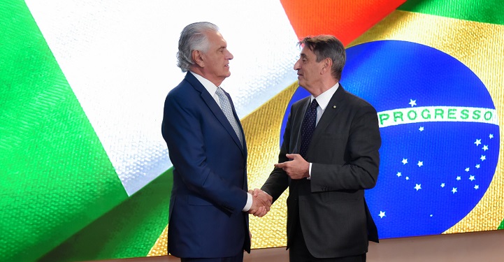 Caiado fortalece relações com a Itália durante encontro com embaixador