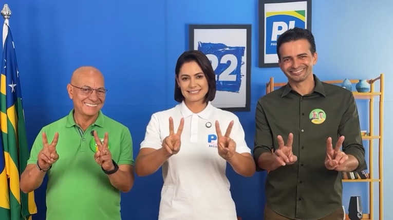 “Escolha o melhor para Aparecida, escolha Professor Alcides”, declara Michelle Bolsonaro