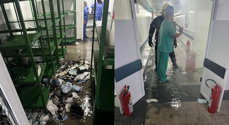 Incêndio é registrado no Hospital Estadual de Aparecida nesta segunda-feira