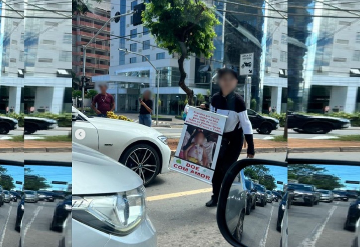 Presa mulher que fingia ser avô de criança doente para pedir doações em sinaleiros