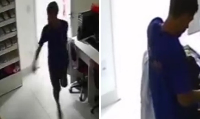 Homem sem uma perna invade e furta ótica em Goiânia