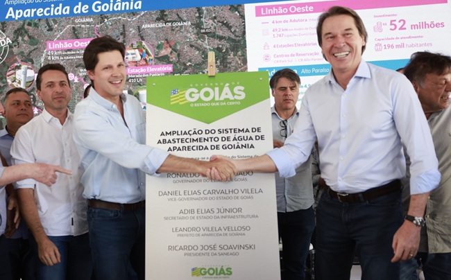 Daniel Vilela entrega obra que vai ampliar fornecimento de água em Aparecida