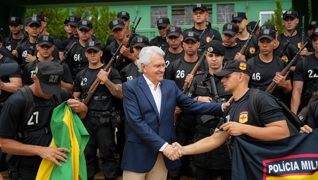 Caiado recebe nova turma da Rotam e reforça postura de combate à criminalidade