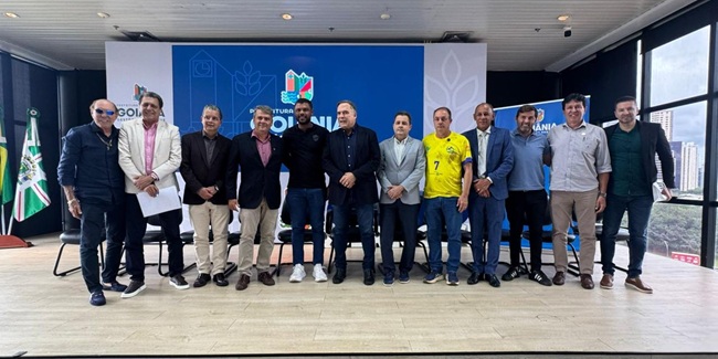 Policarpo e Mabel anunciam apoio financeiro para times de futebol de Goiânia Policarpo e Mabel anunciam apoio financeiro para times de futebol de Goiânia