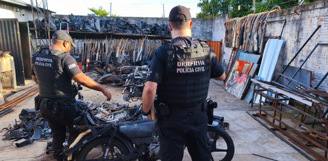 PCGO deflagra operação contra esquema de roubo, furto e adulteração de motos em Aparecida PCGO deflagra operação contra esquema de roubo, furto e adulteração de motos em Aparecida
