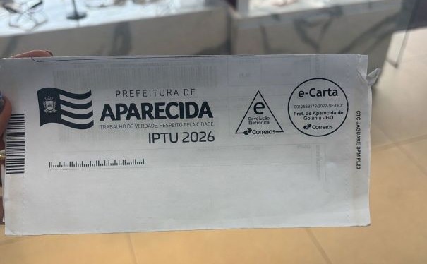 Prefeitura de Aparecida envia carta-boleto ao contribuinte para pagamento do IPTU 2026