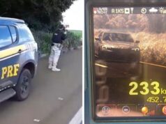 PRF flagra carro a 233 km/h na BR-060 em Goiás