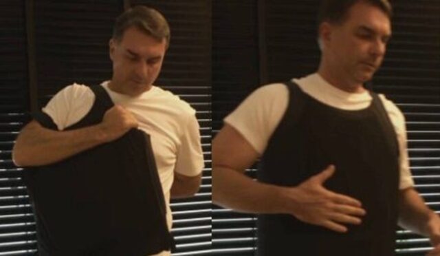 Flávio Bolsonaro anuncia que passará a usar colete à prova de balas nas ruas