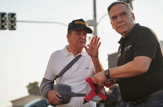 Prefeito Mabel libera primeira pista lateral do viaduto da Leste-Oeste