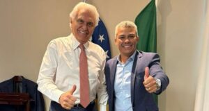 Denes Pereira destaca parceria construída com Caiado ao longo da vida pública Denes Pereira afirmou que a relação com Caiado começou antes da chegada dele ao Governo de Goiás