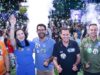 Lincoln Tejota e Vanderlan Cardoso durante encontro com bombeiros