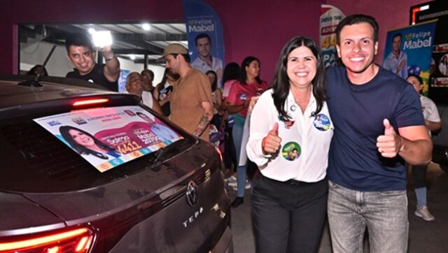 felipe-mabel-salma-pestalozzi-escritorio-senador-canedo Felipe Mabel e Salma da Pestalozzi inauguram escritório político em Senador Canedo ao lado de apoiadores.