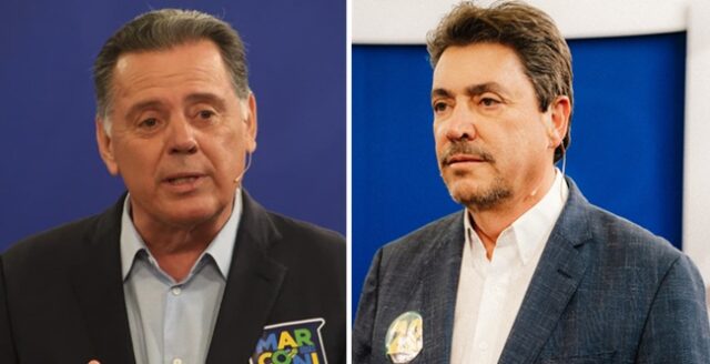justica-eleitoral-barra-anuncios-marconi-wilder-daniel Daniel Vilela, Marconi Perillo e Wilder Morais durante a disputa pelo Governo de Goiás nas eleições de 2026.