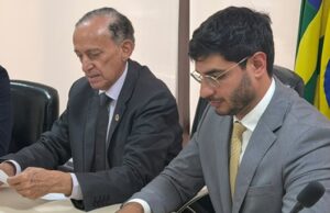 Michel Magul durante ato de posse na Câmara de Goiânia