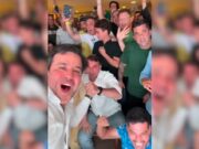 Comemoração de “virada temporária” de Flávio Bolsonaro viraliza nas redes sociais Pablo Marçal, Flávio Bolsonaro e aliados durante comemoração